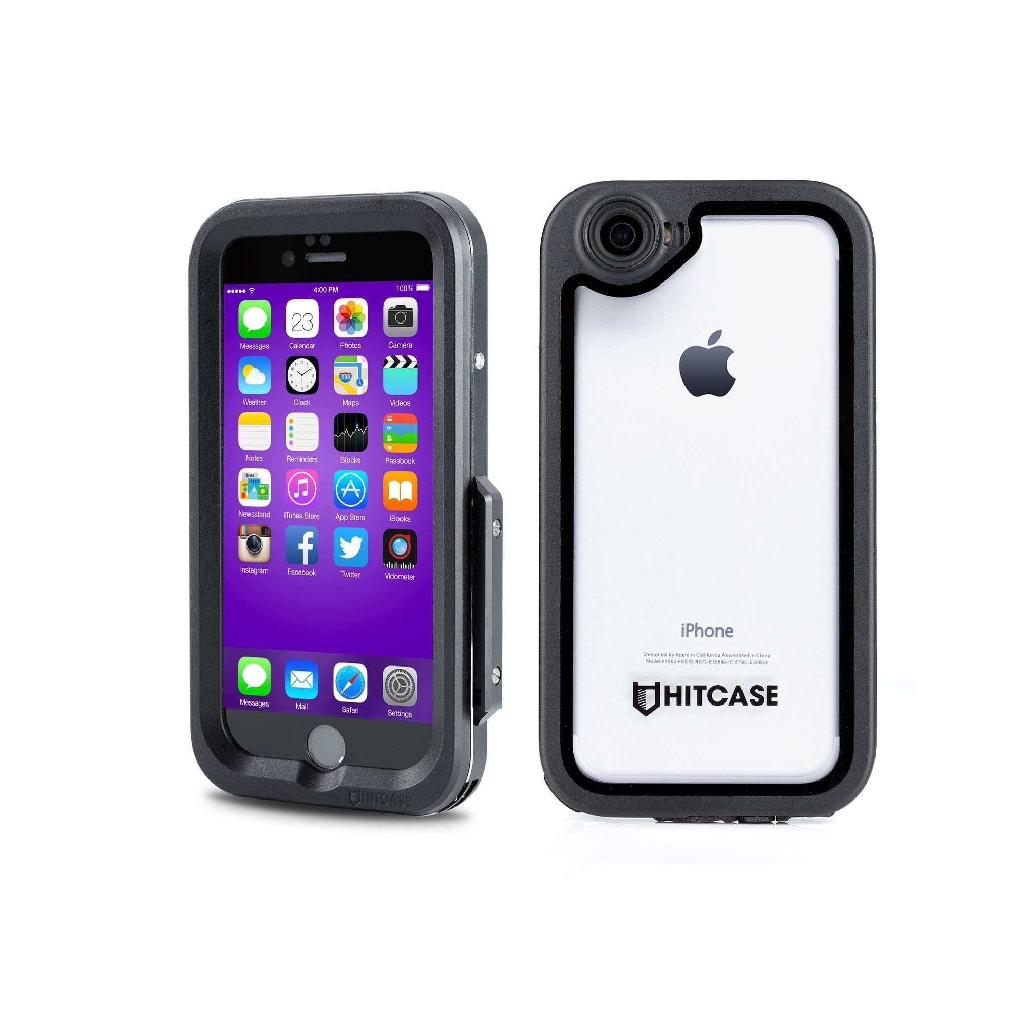 Hitcase - Pro Protective Water-Resistant Case for Apple iPhone 7 & 8 - Black